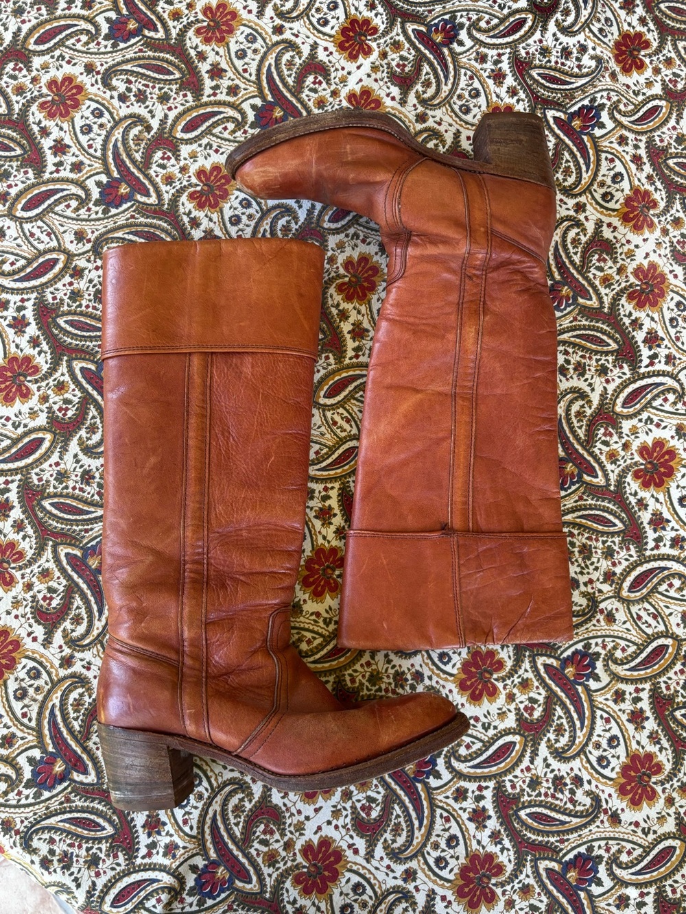 Vintage Frye Campus Cuff Boots Black Label